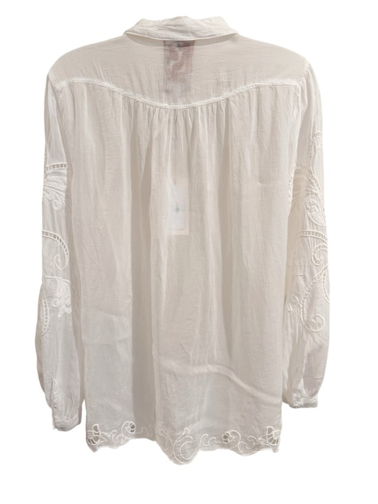 Johnny Was | Chryssie Camp Shirt In Roseann White - Embroidered - Boho - NWT - Picture 8 of 12